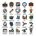 EDUCATION & SCHOOL ICON SET [Editable stroke. 48Ãâ48 Pixel Perfect.]